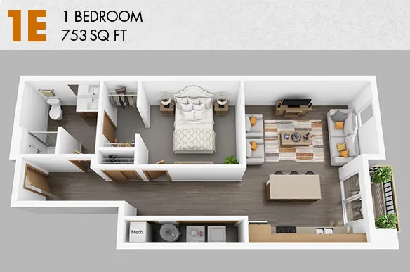 1E floor plan