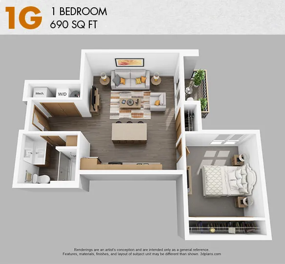1G floor plan