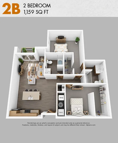 2B floor plan