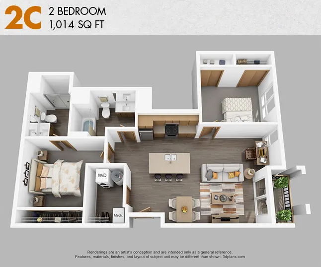 2C floor plan